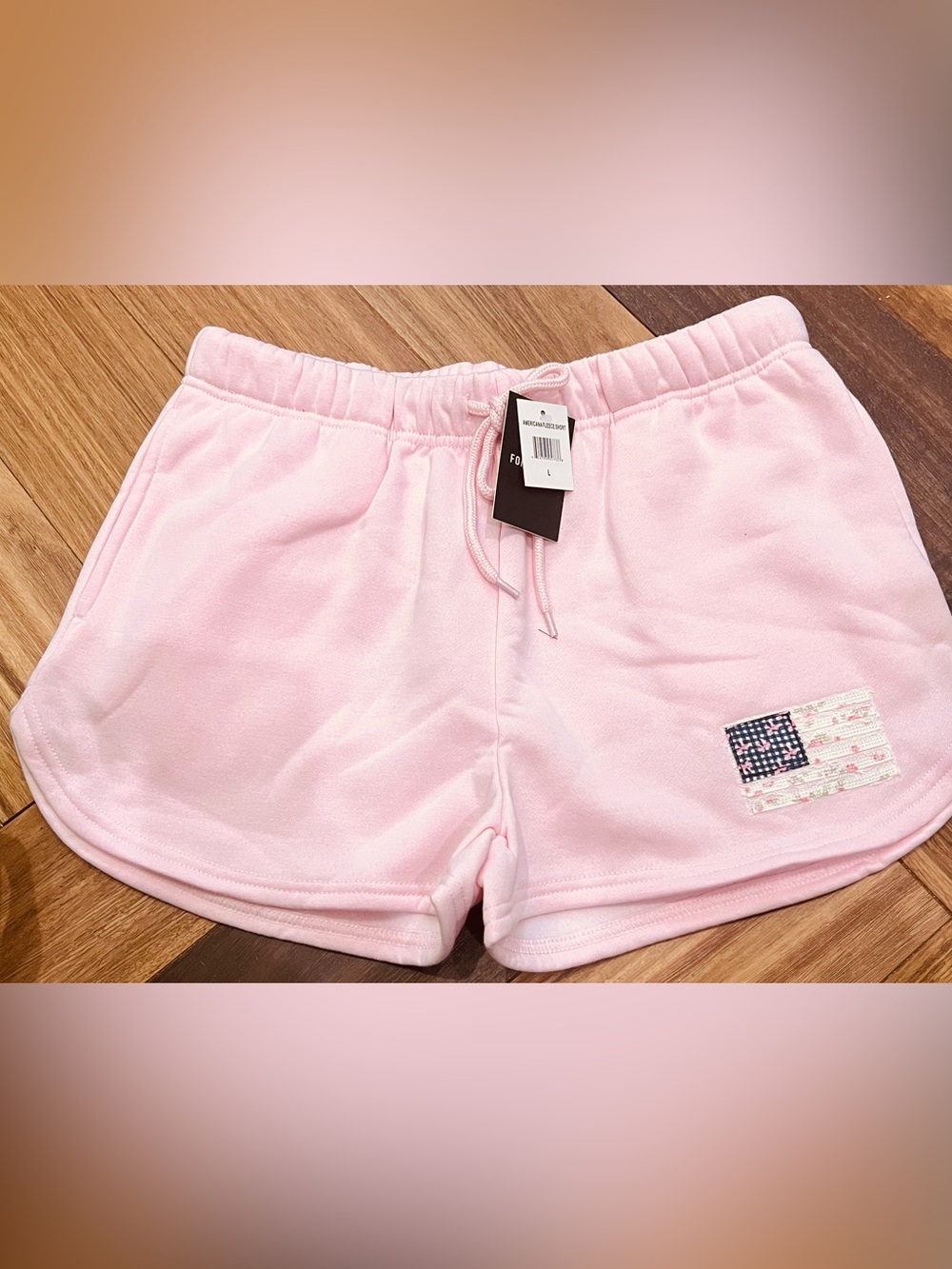 BRAND NEW FOREVER 21 Women's Pink Drawstring Lounge Shorts Size Jrs L